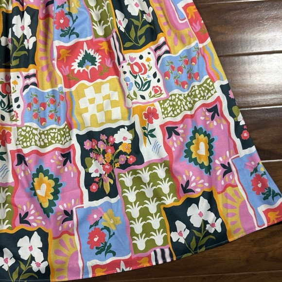 Crosby Mollie Burch Women's Size XS Seedlings Arlo Sleeveless Tiered Maxi Dress - Picture 3 of 11